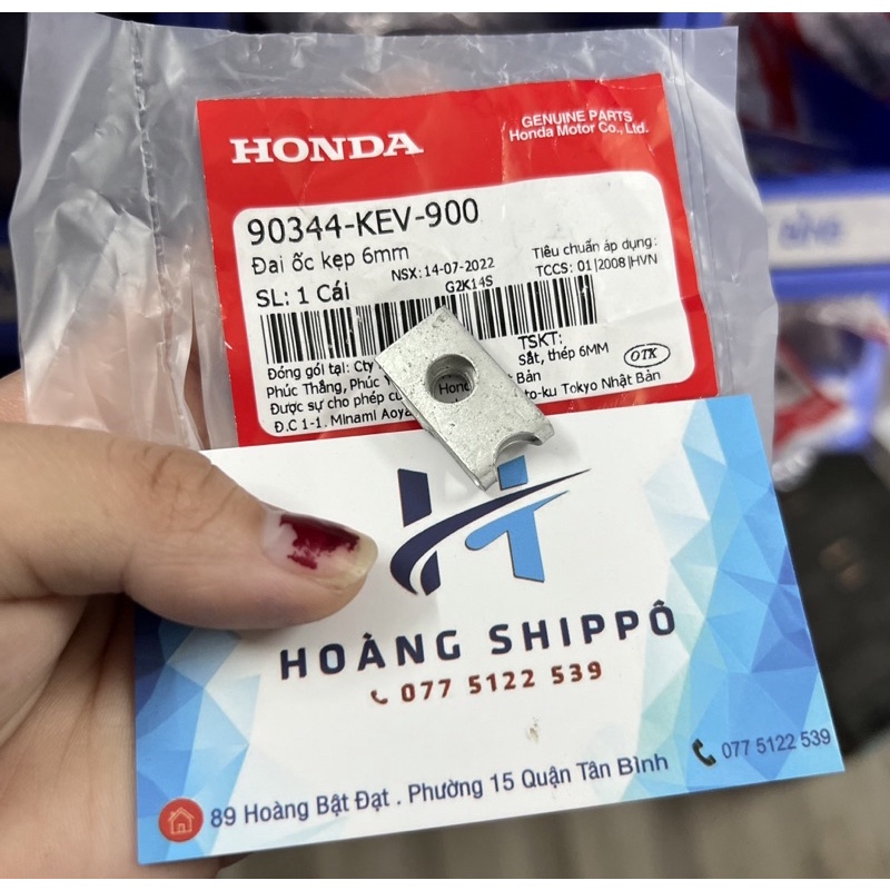 Đai ốc kẹp 6mm , kẹp hộc bình , kẹp dè sau chính hãng honda