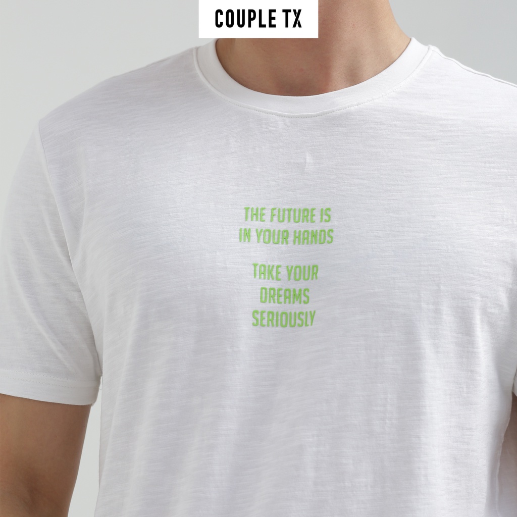 Áo Thun Nam Couple TX Regular Fit In Typo Ngực MTS 1199