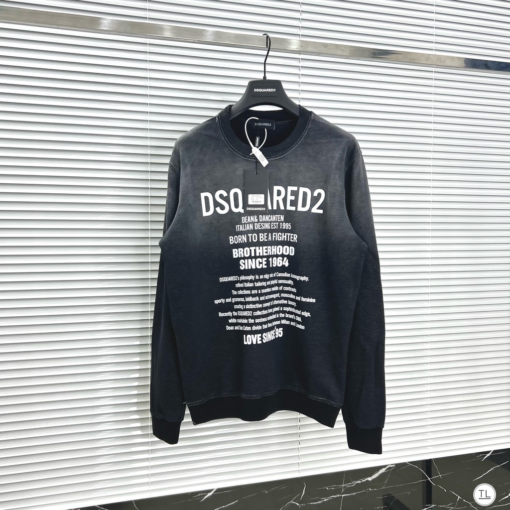 🔥Hot🔥Áo nỉ Dsquared2 loang in chữ Nam Nữ Thu Đông 2022