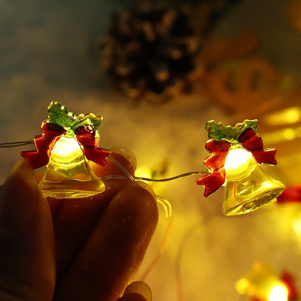 Dây Đèn Led 2m 20 Bóng Hình Kẹo Trang Trí Cây Thông Giáng Sinh Năm Mới