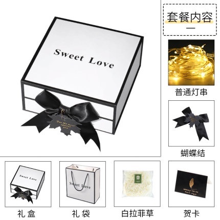 Hộp quà tặng, hộp đựng quà sang trọng, hộp đựng quà chữ Sweet love, Hộp quà Sweet love có nơ, hộp qu