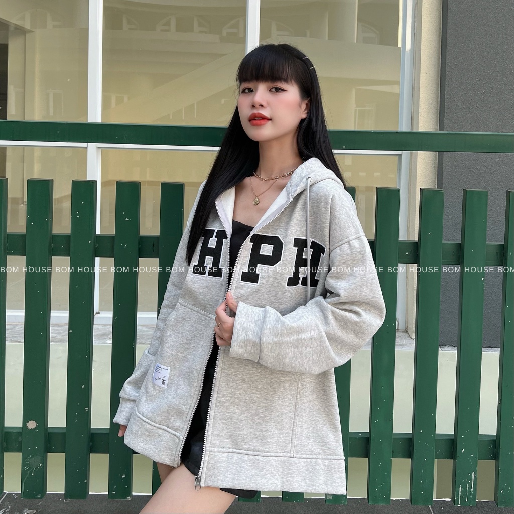 Áo Khoác Nỉ Hoodie Zip AHPH Form Rộng Nam Nữ Unisex