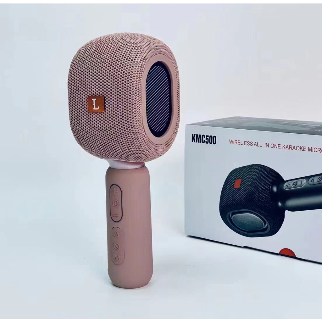 Micro Hát Karaoke Bluetooth Floveme L KMC500 - Phiên Bản Kèm Loa Cao Cấp - Công Suất 12W - Âm Thanh Trong Trẻo
