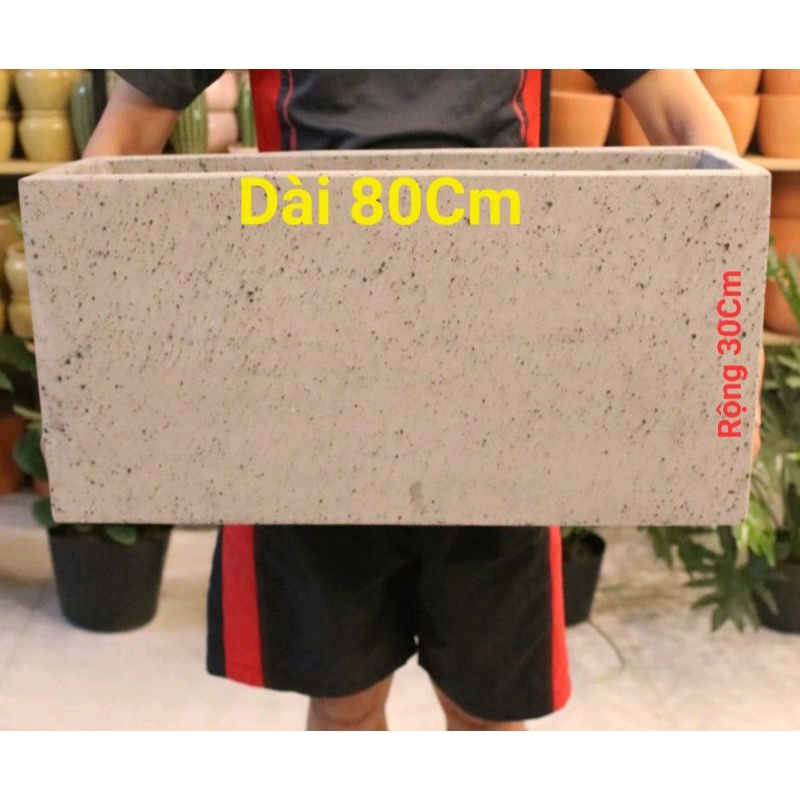 Chậu Đá Mài 80*30Cm Chắc Chắn Trồng Cây Hoa Hồng