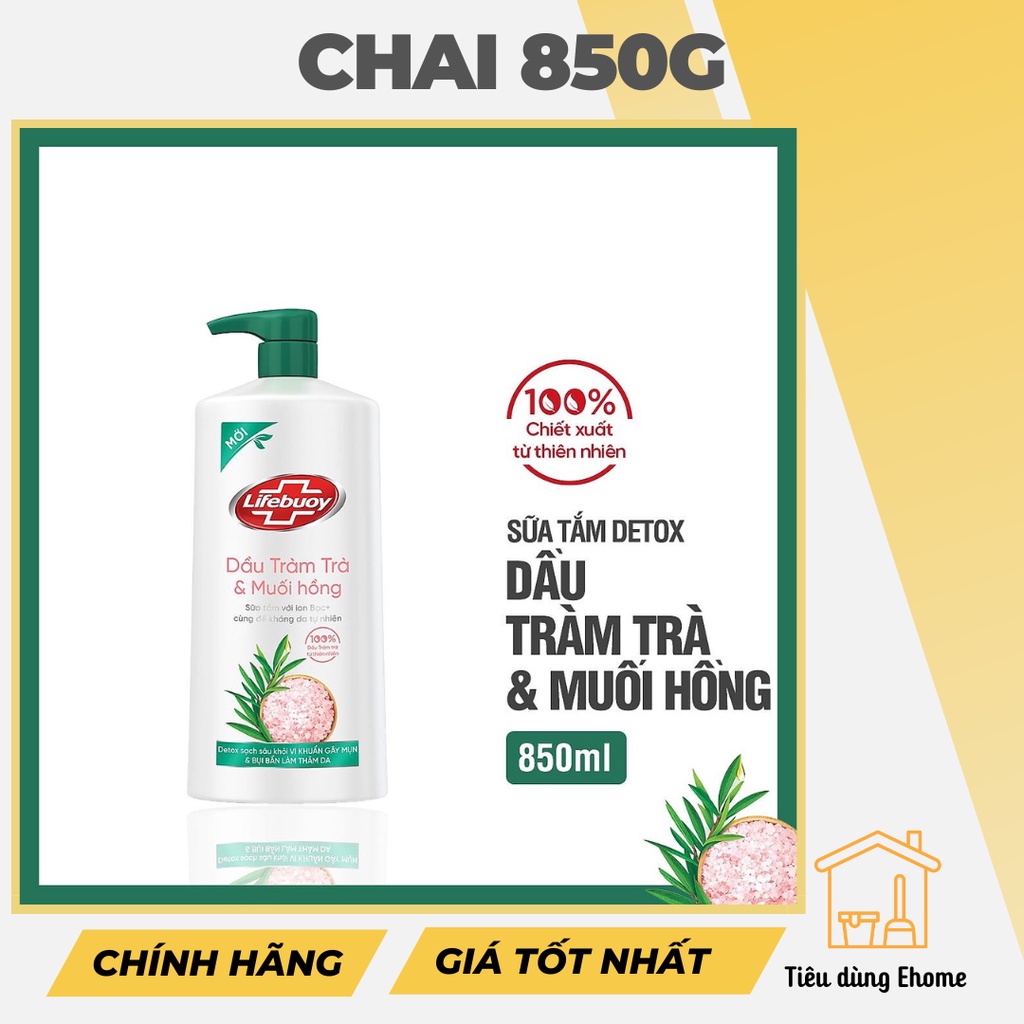Sữa tắm Lifebuoy Detox Bụi Mịn chai 800g
