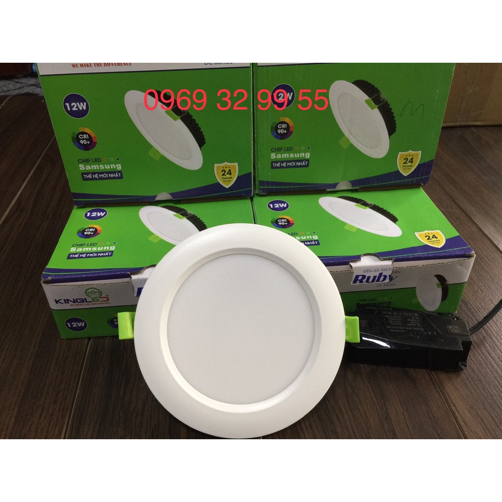 Đèn âm trần Kingled 8w DL-8SS-T120, RUBY, AS: Trắng/vàng/ trung tính/3 Mầu. BH 2 năm đổi mới