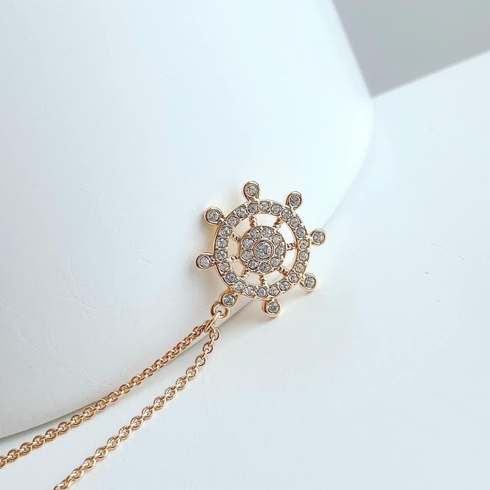 Dây chuyền Swarovski Ocean shipswheel màu gold