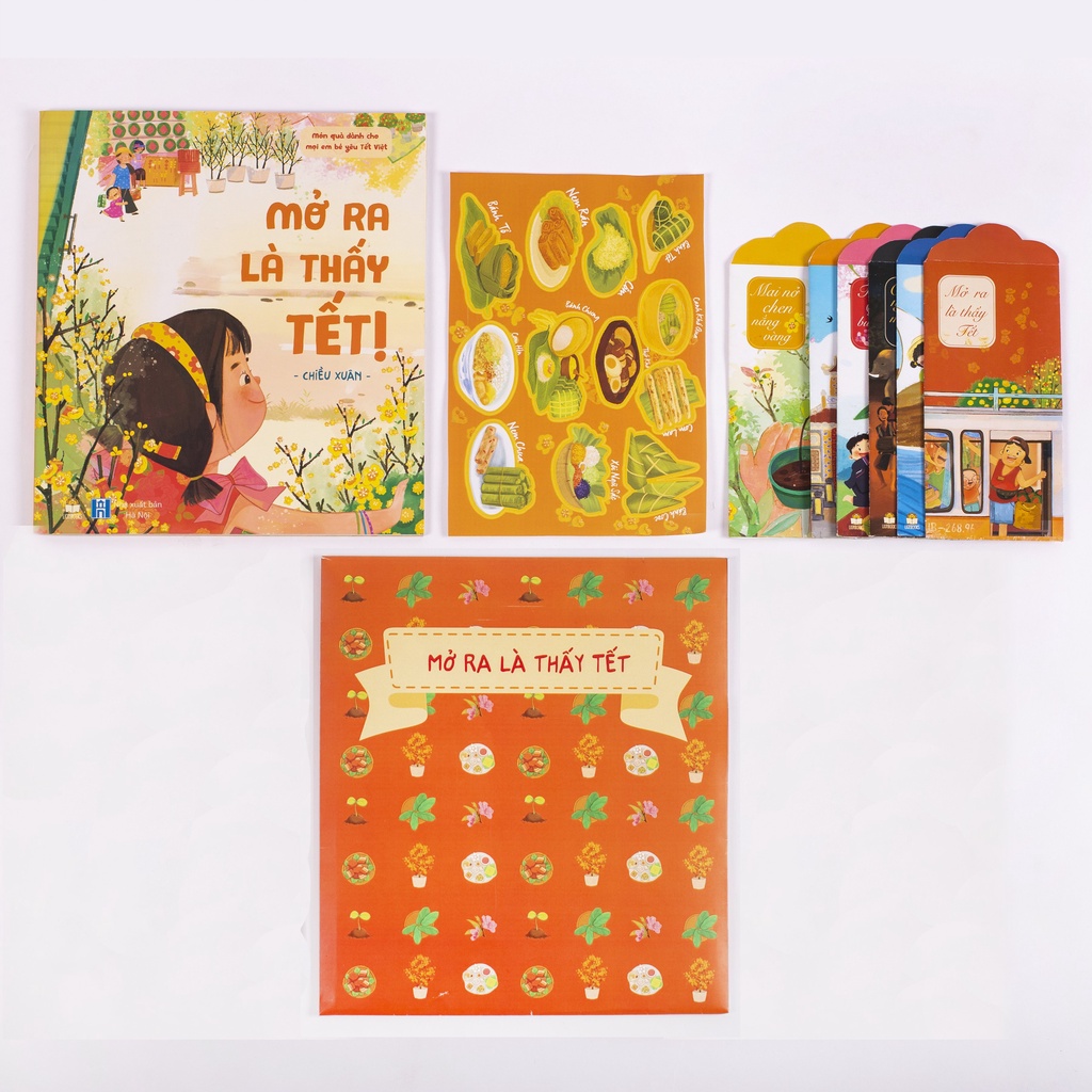 Sách Tết - Set Mở Ra Là Thấy Tết kèm quà tặng cho bé 0-3-6 tuổi