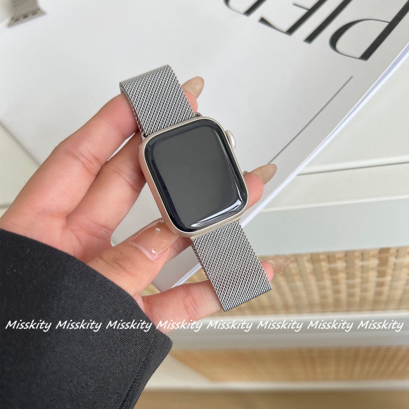 Dây Đeo Inox Milanese Cho Đồng Hồ Thông Minh iWatch Series Ultra 8 7 SE 3 4 5 6 2 49mm 45mm 41mm 44mm 40mm 38mm 42mm