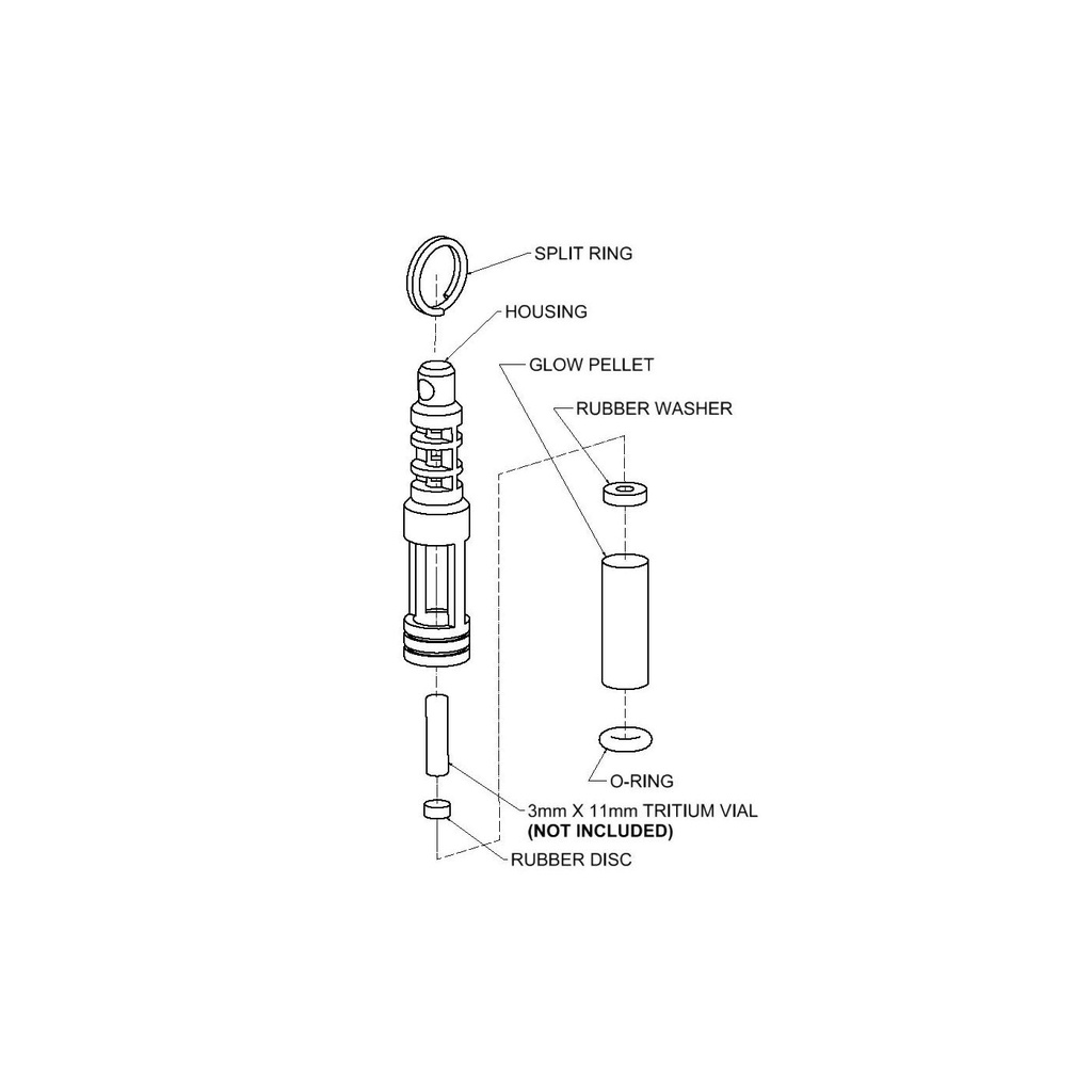 TEC-SCR-EA Isotope Chain Reaction Fob Aqua Glow