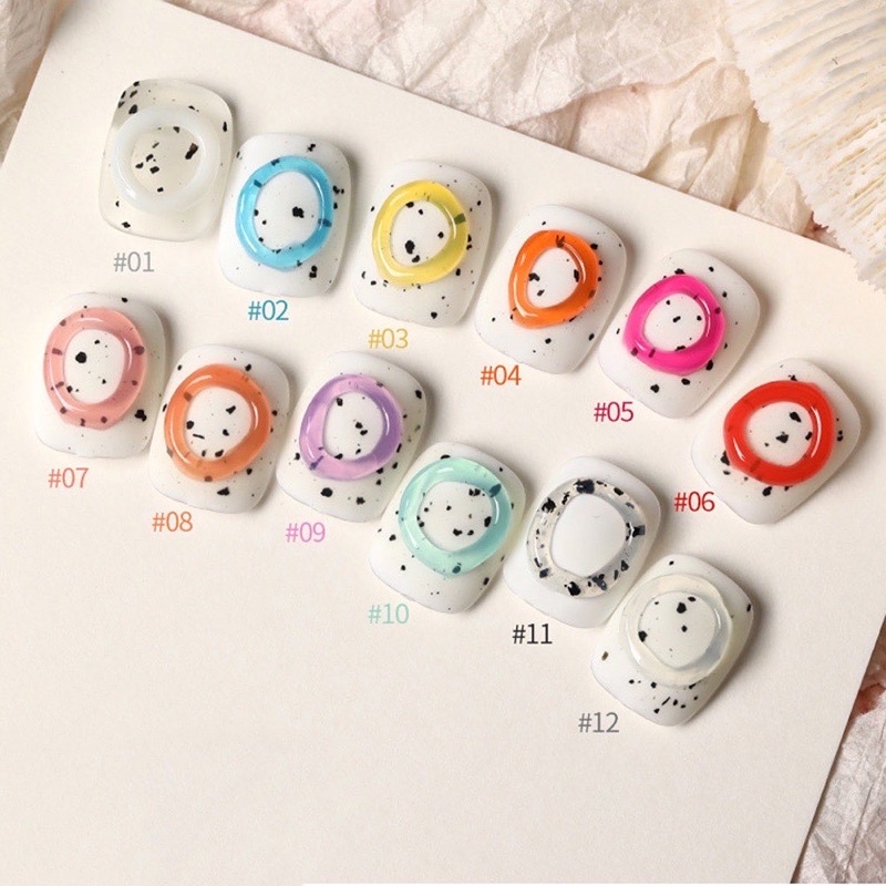 Set gel nổi 6 màu