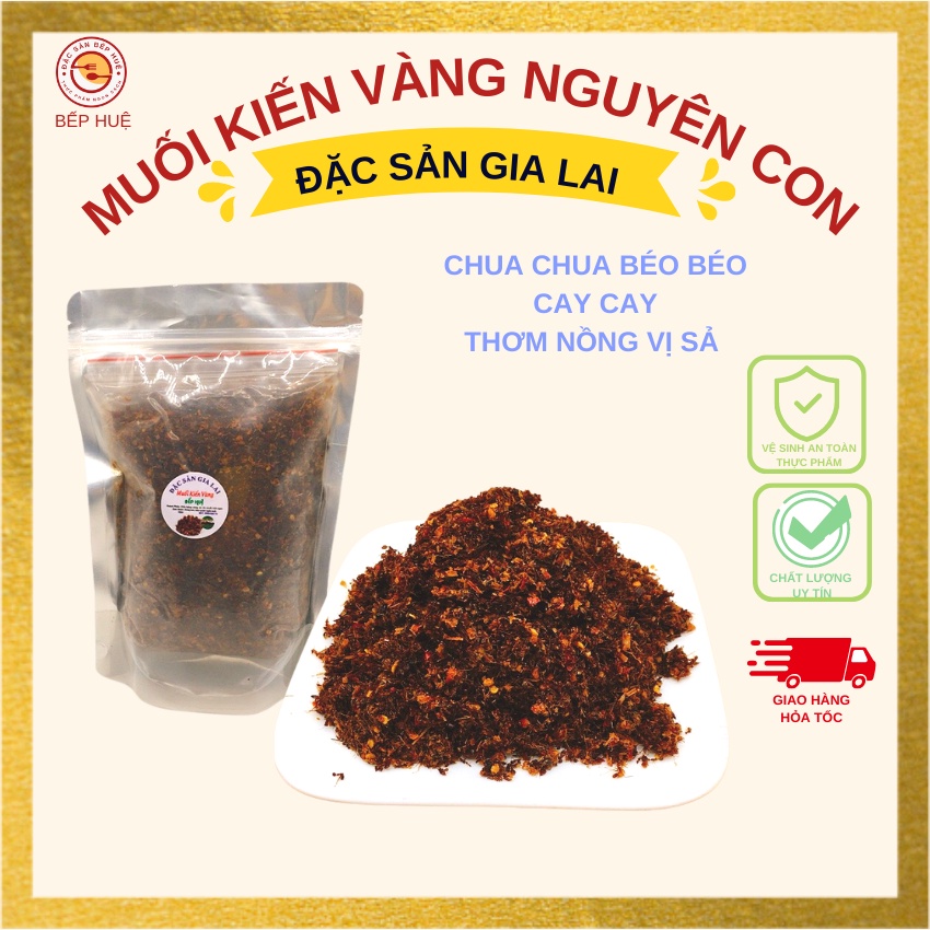 1kg muối kiến vàng đặc sản gia lai ăn kèm thịt bò heo gà làm gỏi cực ngon