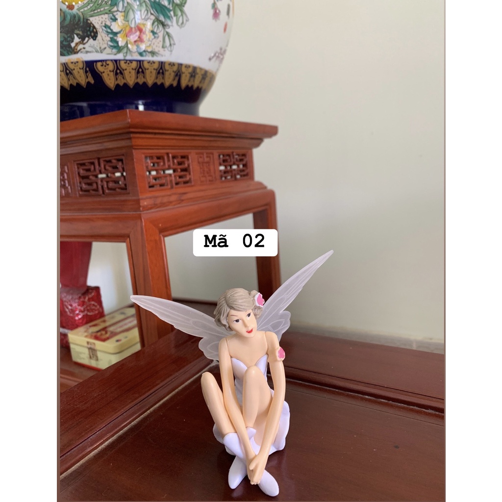 Set 3 Thiên thần, nàng tiên trang trí kệ tủ, giá sách, bánh kem, trang trí bàn học