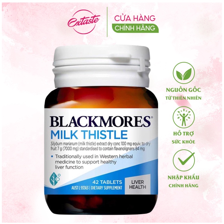 Viên uống giải độc gan mát gan blackmores milk thistle 42 viên Healthy Care Extaste