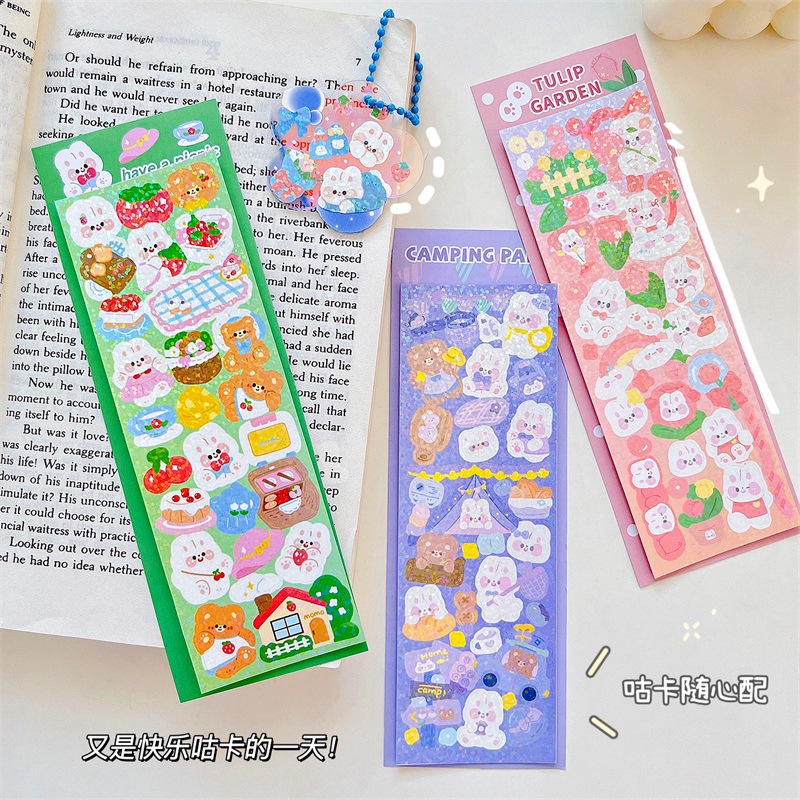 Sticker Dán Trang Trí Sổ Tay DIY Hình Hoạt Hình Đáng Yêu