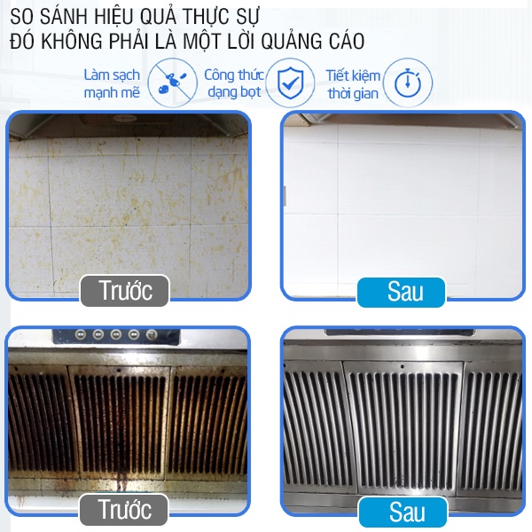 Combo Tẩy cặn canxi nhà tắm + Tẩy dầu mỡ nhà bếp Osaro tiết kiệm an toàn tiện lợi