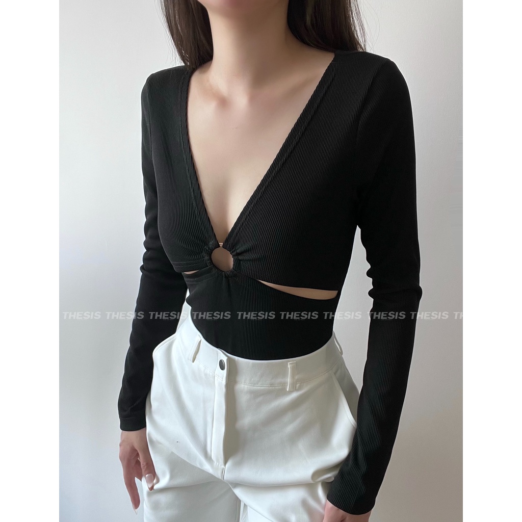 BODYSUIT CỔ TIM DÀI TAY - Bodysuit cut-out THESIS | BigBuy360 - bigbuy360.vn