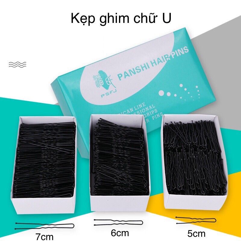 Hộp 500g ghim U cài tóc chuyên nghiệp