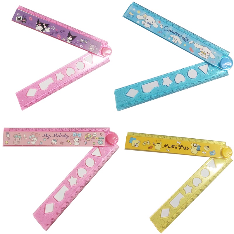 Thước Thẳng Bằng Nhựa Họa Tiết Động Vật Dễ Thương Dành Cho Học Sinh Kuromi Mymelody Cinnamorol Pochacco Onpompurin
