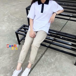 Quần Kaki Trơn Dài Lưng Thun Màu Xám Nhạt Basic Pant Unisex Oversize Ulzzang - MM