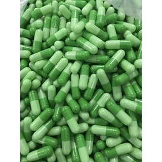 5000 vỏ nang rỗng màu xanh lá, 500g viên nang gelatin capsule size 0