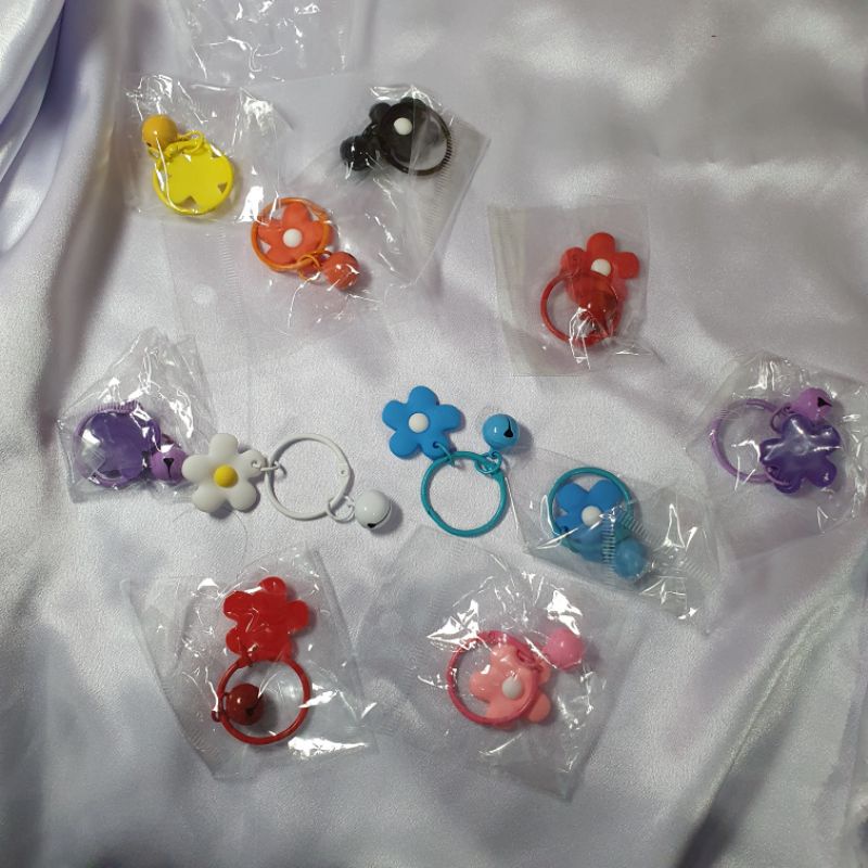 MÓC KHÓA HOA LEN PHỒNG TO SIZE 8CM ĐƯỢC CHỌN MÀU