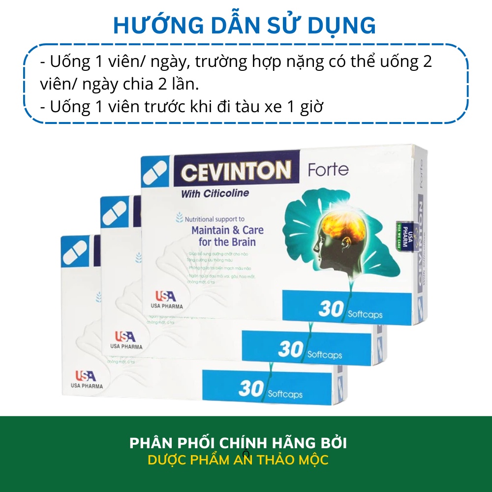 Viên uống bổ não Mediusa  Cevinton Forte giúp tăng cường trí nhớ tăng tuần hoàn não ngừa tai biến nhồi máu cơ tim