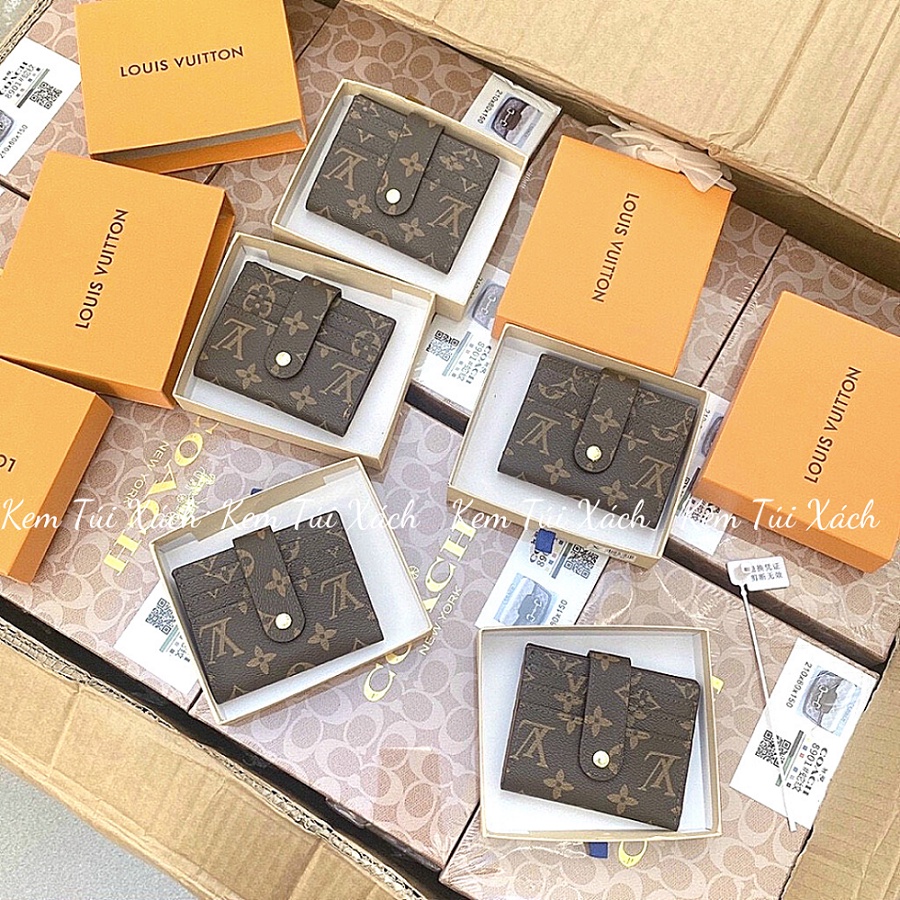 Ví LV Dáng Ngắn Nhỏ Gọn Khuy Bấm Fullbox Xịn
