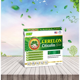 Viên bổ não CERELON GOLD - Tăng cường lưu thông tuần hoàn máu não, hoạt huyết dưỡng não - Hộp 100 viên | USA
