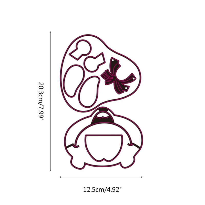 Khuôn Cắt Giấy Kim Loại Hình Động Vật Hoạt Hình Ngộ Nghĩnh