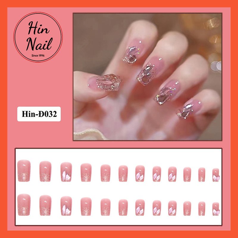 móng giả đính đá Hin Nail đính nơ cao cấp