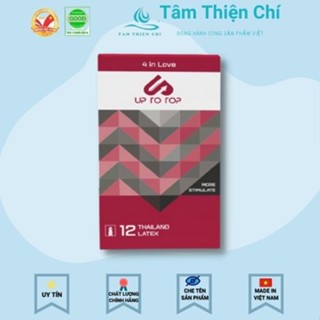 Bao cao su kéo dài thời gian, bi chấm, gân chìm Up to Top hộp 12 chiếc