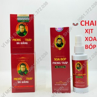 Xịt xoa bóp thảo mộc Phong Thấp Bà Giằng