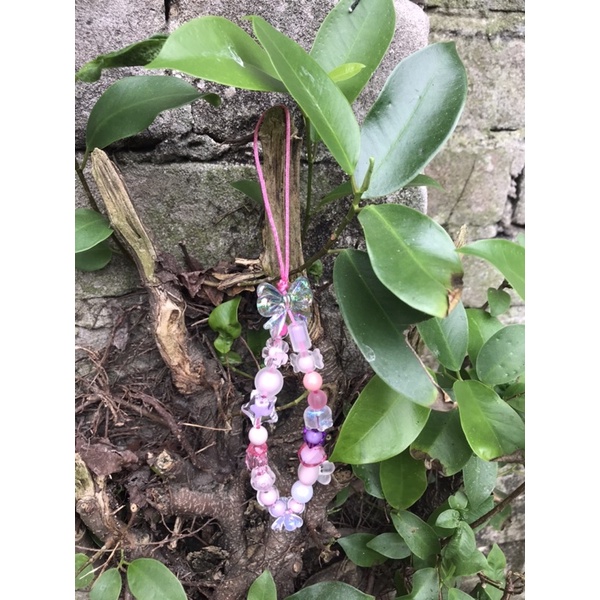 Dây treo điện thoại , dây trang trí điện thoại phong cách hàn quốc hạt nhựa, dây đeo điện thoại kute