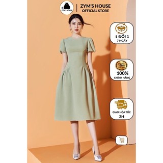 Váy công sở thiết kế dáng xòe tay bồng sang trọng ZYM'S HOUSE M1, M2
