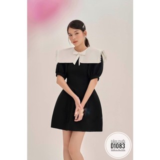 Đầm phối cổ nơ D1083