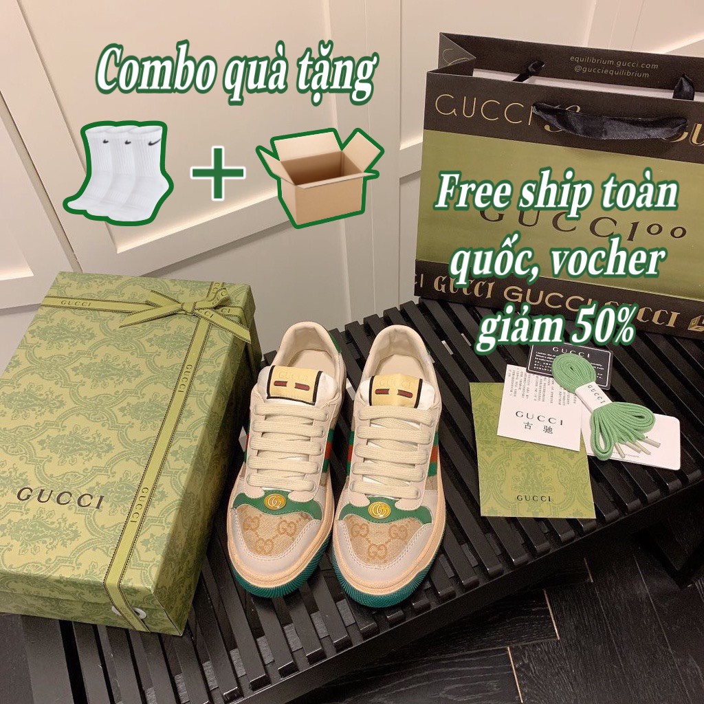 Giày Gucci Sơn Tùng Nam Nữ, Giày Thể Thao Gucci Xanh Hàng Cao Cấp , FULL SIZE TẶNG KÈM BILL VÀ BOX BẢO VỆ