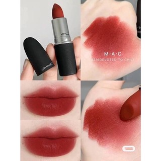 Son mac devoted to chili 316 màu đỏ gạch – powder kiss