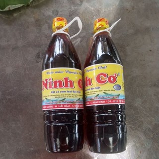 Nước mắm chắt truyền thống ninh cơ chai 1000ml. độ đạm >=30ng/l - mắm hải hậu. nam định