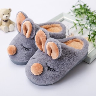 Dép Bông Đi Trong Nhà Ấm Áp Chống Trượt Họa Tiết Hoạt Hình Thời Trang Thu Đông Cho Bé