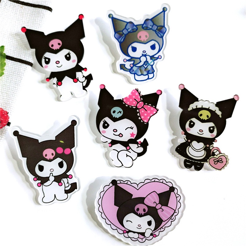 Sanrio 1 Huy Hiệu Cài Áo Họa Tiết Hoạt Hình kuromi diy
