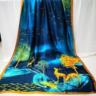 Khăn lụa satin bốn mua thanh lịch 90x180cm