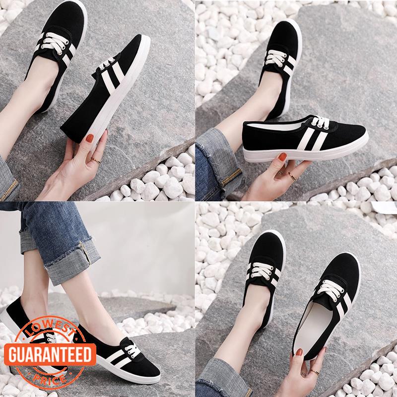 Pim Hàng Sẵn Sàng⭐️Giày Thể Thao Vải Bạt Phong Cách Ulzzang Hàn Quốc Thời Trang Mùa Thu Dành Cho Nữ Size 30-40 XZ29933