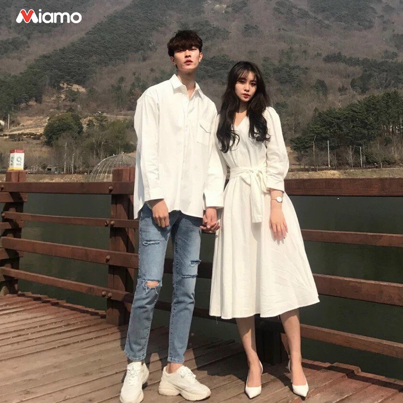 Set đồ đôi nam nữ đáng yêu chụp hình cưới cao cấp thời trang Miamo MO44 (Kèm ảnh thật)