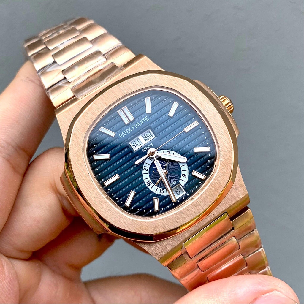 Đồng Hồ Nam Patek Philippe PA525 Case 40mm Viền trơn Máy Cơ Automatic Nhật