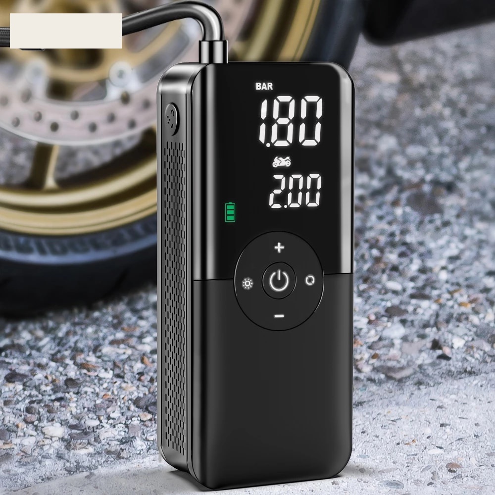 Bơm Ô Tô Nhỏ Gọn, Tiện Lợi, Mạnh mẽ, Chất Liệu ABS, Hỗ Trợ Cổng Sạc USB, Có Thể Tự Ngắt