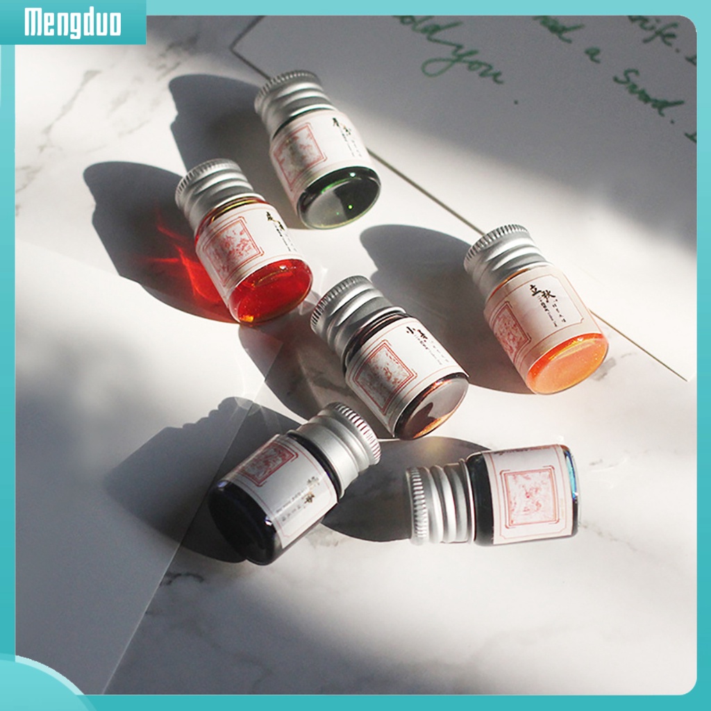 MD❀5ML 24 Colors Calligraphy Writing Painting Fountain Pen Ink with Glitter Powder