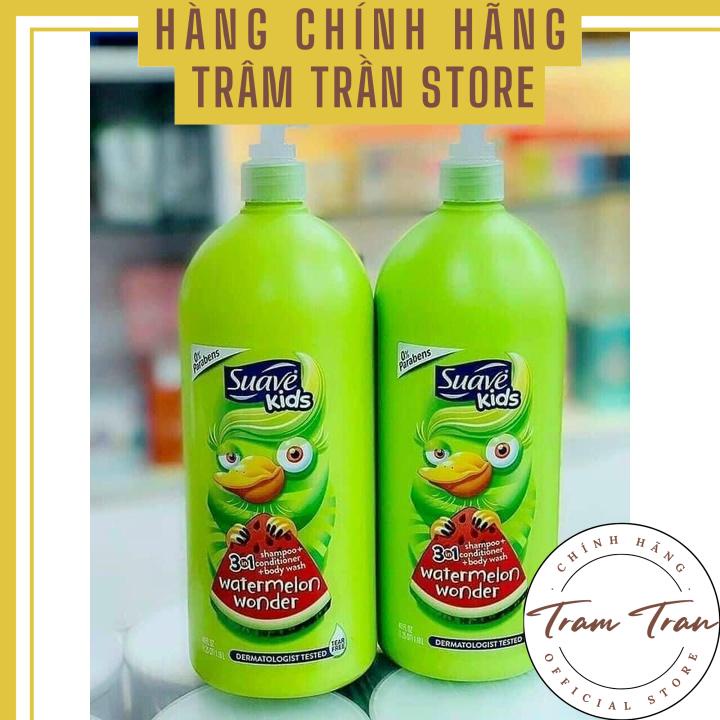 Sữa tắm gội xả cho bé 3in1 Suave Kids hương trái cây ( 1.18L ) - Hương thơm siêu ngọt ngào, an toàn cho da bé