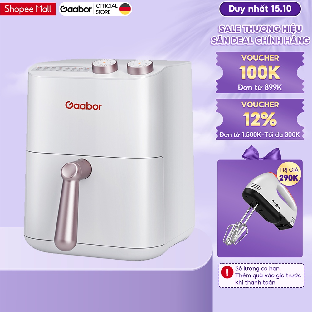 Nồi chiên không dầu GAABOR GA-M4D/01/02/03/04 dung tích 4.5L - Thép không gỉ - Giá rẻ - Hàng chính hãng