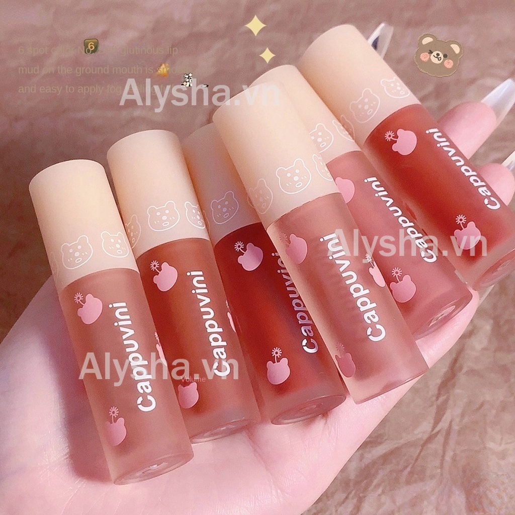 Chất Son Lì Chất Son Dạng Bông Dạng Lì Không Phai Dành Cho Các Bạn Nữ Sinh Thích Hợp Cho Năm Mới Cappuvini & Alysha